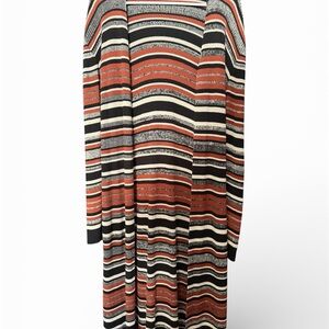 Long Striped Cardigan